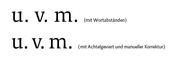Abkürzungen und MIkrotypografie